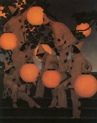 The Lantern Bearers by Maxfield Parrish -- Are we the light bearers, or the innocent fool?