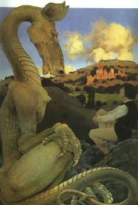 The Reluctant Dragon by Maxfield Parrish